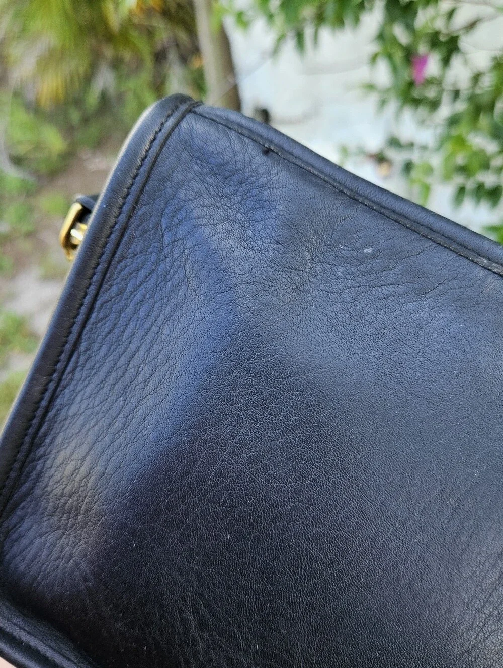 Vintage Coach 9455 Basic Bag Black Leather Crossbody Hangtag Costa Rica